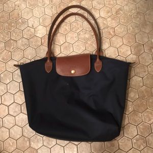 navy blue longchamp large size